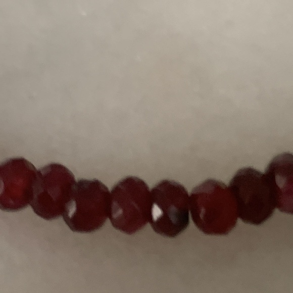 ✨ NEW Real Ruby Tennis Bracelet ✨ Adjustable 7-9” | Sterling Silver Plated - Picture 5 of 7